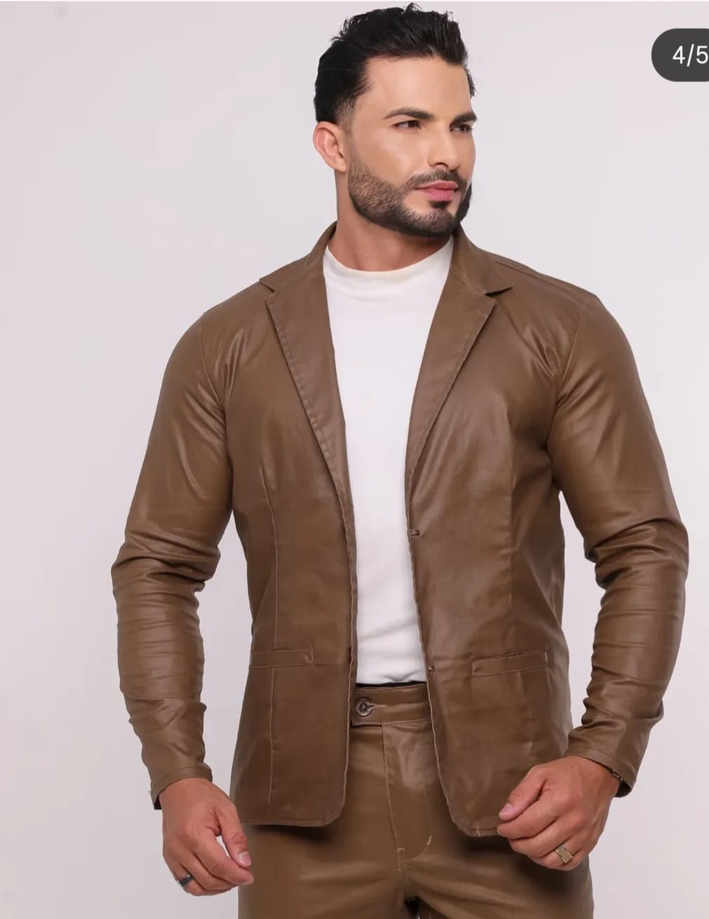 Blazer resinado slim pteto