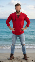 Blusa com cordões vermelha